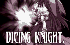 Dicing Knight Period title screen for WonderSwan Color